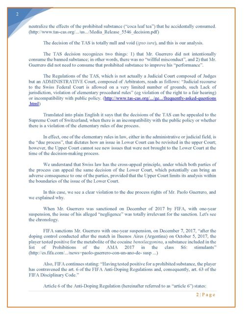Amnesty petition to FIFA President Gianni Infantino — page 2 of 5